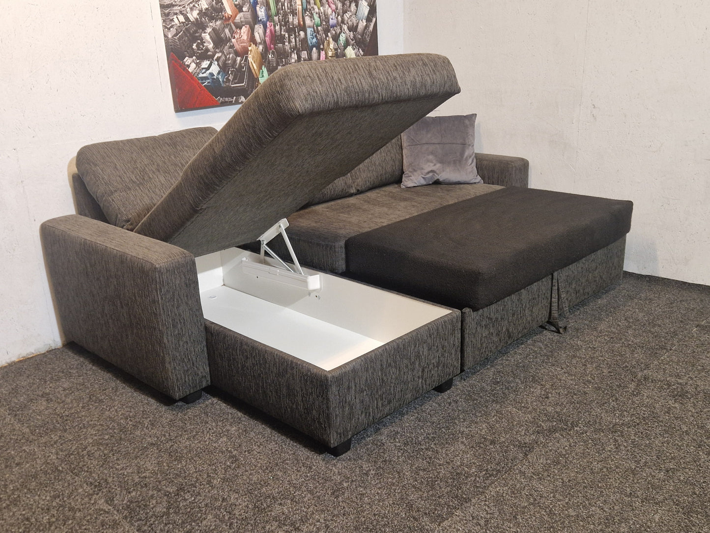 HJØRNESOFA # SOVESOFA # NYRENSET #GRATIS FRAKT*