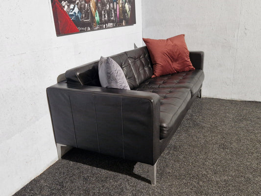 SOFA # IKEA KARLSFORS # SVART SKINN # GRATIS FRAKT*