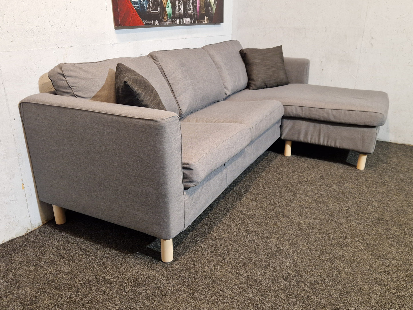 HJØRNESOFA #  VENDBAR SJESELONG # NYRENSET # GRATIS FRAKT*