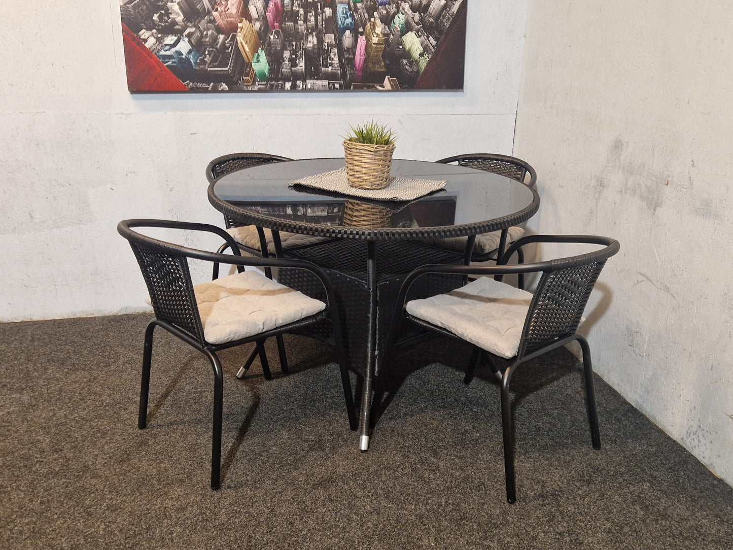HAGEMØBLER # BORD + 4 STOLER # GRATIS FRAKT*