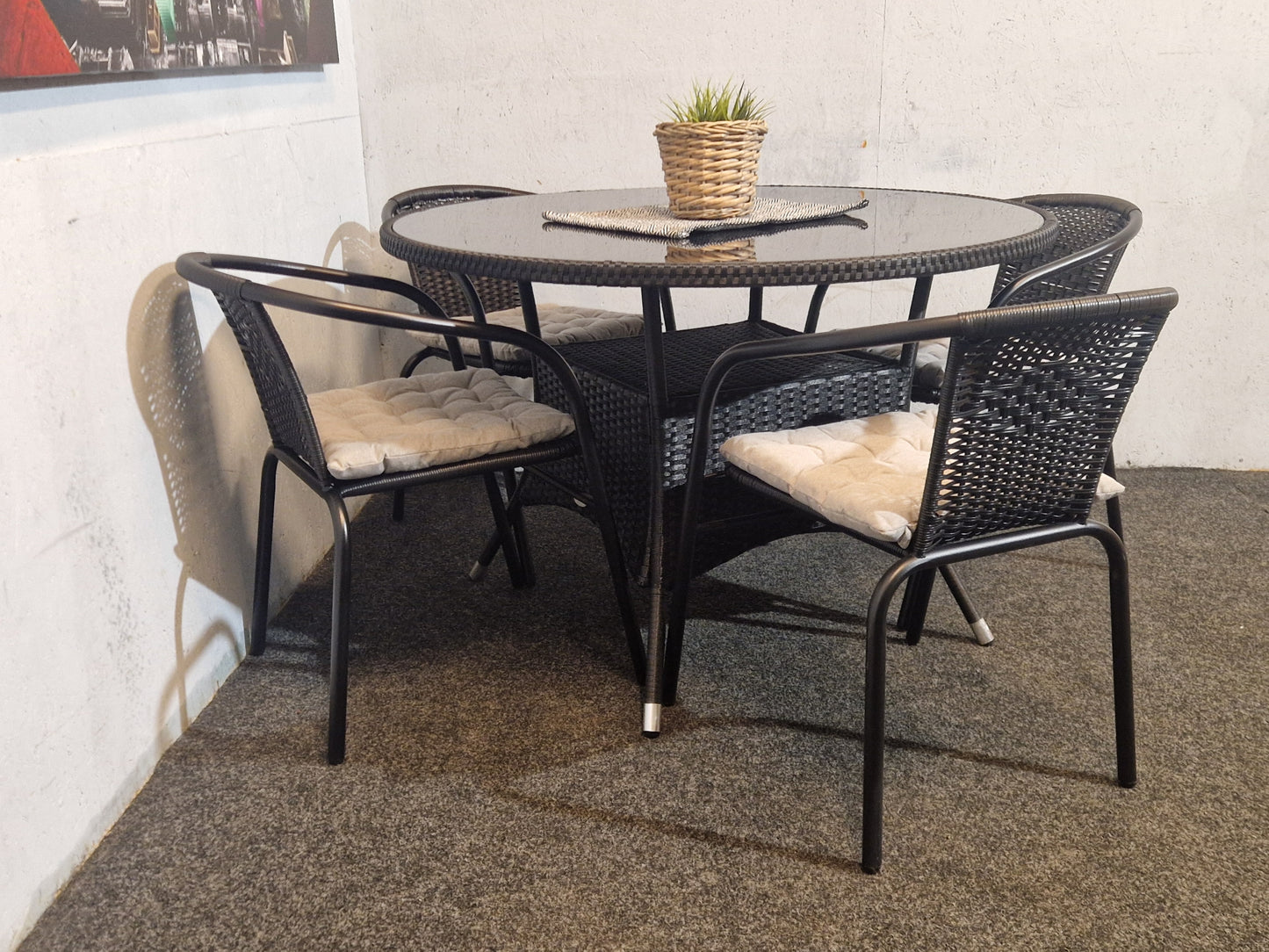 HAGEMØBLER # BORD + 4 STOLER # GRATIS FRAKT*