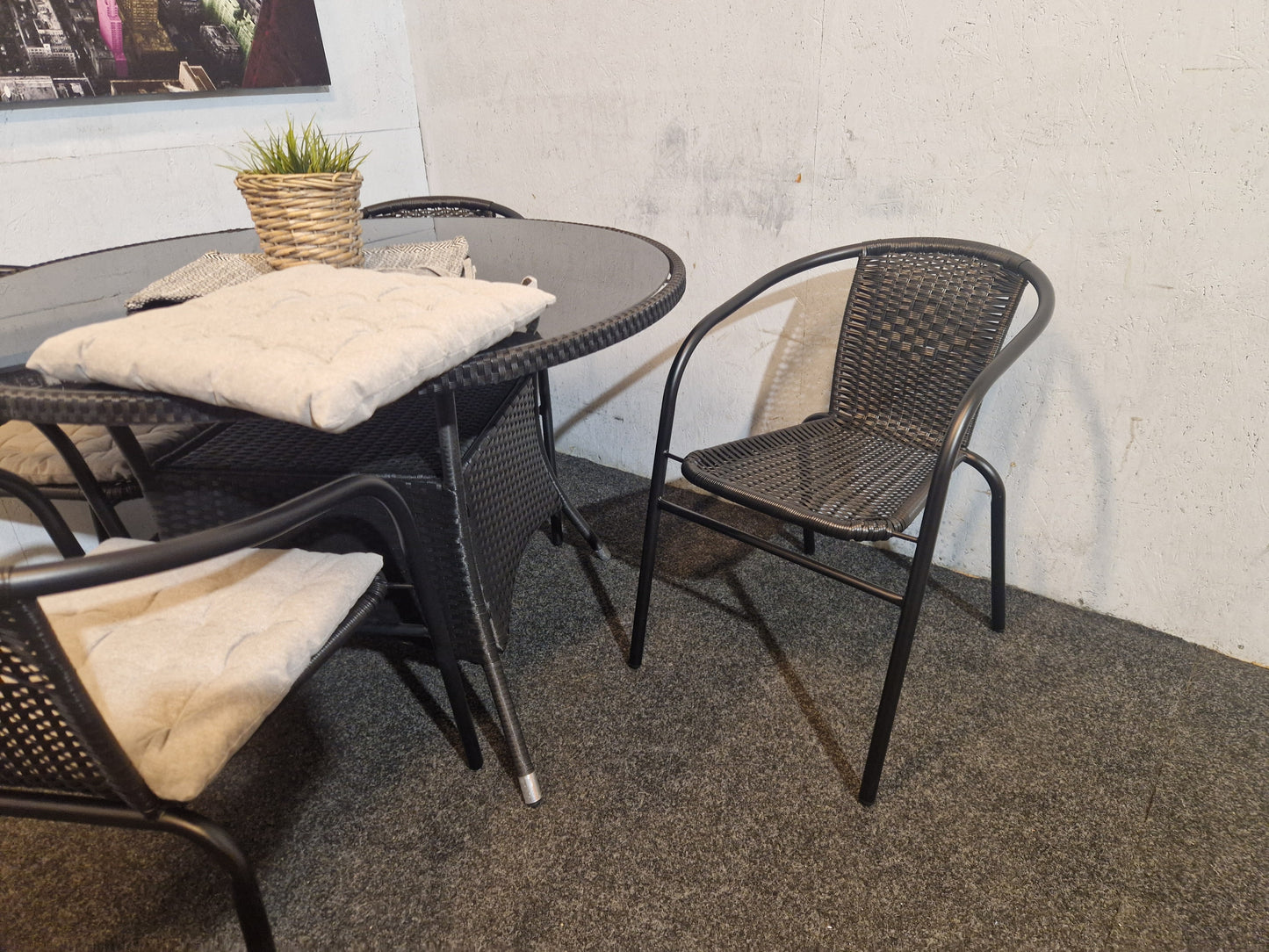 HAGEMØBLER # BORD + 4 STOLER # GRATIS FRAKT*